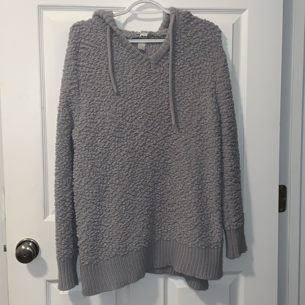 Grey popcorn sweatshirt with hood